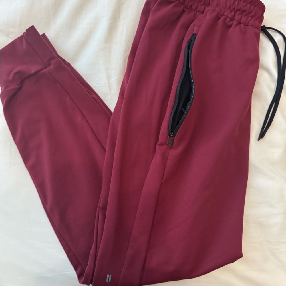 NOBULL Men's Burgundy Joggers - Picture 2 of 4